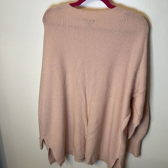 Halogen Womens Plus Size V-Neck Light Pink Sweater 2X Oversized Cozy - Picture 9 of 9